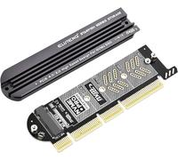 M.2 PCIe X4 NVMe Adapter with Heatsink Aluminium,M.2 SSD Extension Card Compatible PCIE 3.0 4.0 and X4 X8 X16 Slots,for M-Key/B+M-Key 2230 2242 2260 2280 SSD