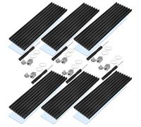M.2 SSD Heat Sinks with Buffer,Aluminum Cooler for PCIe NVMe,PC and PS5-70mm×22mm (Pack of 6)