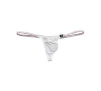 (M(27-30inch),White)Mens Ice Silk Thong Mini Micro Bikini G-string Swim Tanga Underpant Low Rise Male Sexy Beachwear Sunbath T-back Panty Underwear