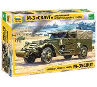 M-3 SCOUT ARMORED CAR (With Canvas) - ZVEZDA 1/35 PLASTIC KIT