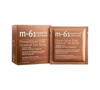 m-61 m-61 PowerGlow Peel Gradual Tan Body Lingette corporelle exfoliante et bronzante progressive avec acide glycolique et