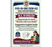 M.A. in English Guide: DDE Department, Rabindra Bharati University