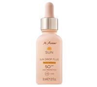 M Asam SUN Drop Fluid SPF 50 (30 ml) - Sérum solaire nourrissant pour le visage avec protection intensive contre les rayons UVA & UVB & le vieillissement de la peau, Aloe Vera & Hyaluron, Vegane