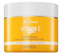 M. Asam VITAMIN C Glam Crème corps (300 ml) - Hydrate et protège, fines paillettes pour un voile doré, avec Beurre de mangue et huile de fruit de la passion