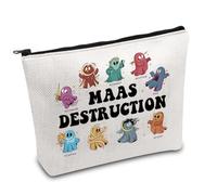 M-Ass Destruction Merch ACOTAR Ghost Inspire Merch SJM Book Fan Trousse de maquillage drôle Halloween Bookish Cadeau, M-ass Dest UK, SAC