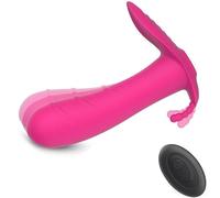 M-asseur portable Vibrờmásseurś Feminin à Distance,Mini Vibrờmásseurś Feminin Clìtọrìdìẹn Culotte Oẽyuf Vibrant TéLéCommande sans Fil Ṥexťờyse Couple Pláișir Vibrant KCE6