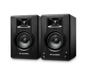 M-AUDIO BX3 3,5" Moniteurs de Studio Cables en Paire | Enceintes de Bureau Cablees pour Enregistrement, Mixage et Multimedia, Suite Logicielle Incluse