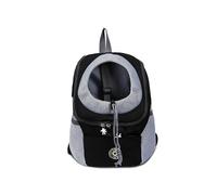 (M,Black)Portable Pet Dog Cat Travel Backpack Breathable Chest Front Bag Pet Supplies Double Shoulder Backpack
