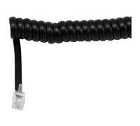 MCL Samar Câble de téléphone FCM11SPIR-2M RJ09 (4P/4C) spirale mâle/mâle 2,10 m noir