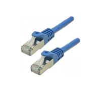M ble réseau - RJ-45 (M) pour RJ-45 (M) - 15 cm - S/FTP - CAT 7 - sans halogène, moulé, sans crochet - bleu