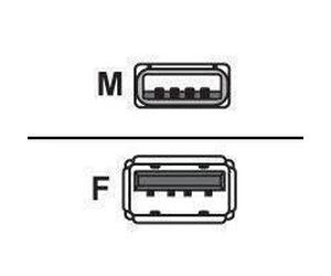 M ble transfert de données MC922AMF-2M/N - 2 m USB - 1 x Type A Mâle USB