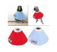(M,Blue)Soft Adjustable Recovery Collar for Birds - Protective Cone for Healing & Post-Surgery Care