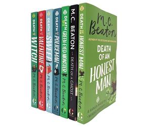 M C Beaton Hamish Macbeth Series Collection 7 Books Set (SERIES 1) (Death of a Green-Eyed Monster, Death of a Witch, Death of a Valentine, Death of a Sweep, Death of a Policeman & MORE!)