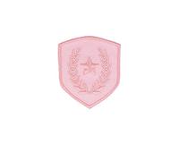 M & C Ecusson Thermocollant Blason Etoile LAURIERS Coloris Rose