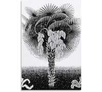 M.C. Escher Palm Tree Poster M.C. Escher Toile Wall Art M.C. Escher Impressions M.C. Escher Peinture pour la maison Décoration murale Photo 40x65cm Sans cadre