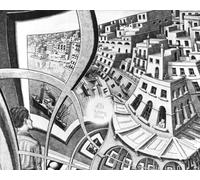M C Eschers Art Geometrys Painting - Black and White Puzzle - Jeu De Mémoires for Adults - Jouets Anti-Stress pour La Famille Gifts - 1000 Pièces Puzzle Zx333Aw