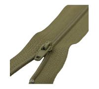 M & C Fermeture Fine à glissière Non séparable Polyester Kaki Spirale 4mm - Taille 20cm