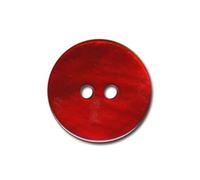 M & C Lot de 6 Boutons en Nacre Couleur Rouge - 22 mm