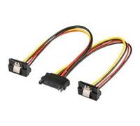 M-CAB - Adaptateur secteur - alimentation SATA (M) pour alimentation SATA (F) incliné G