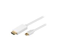 GOOBAY 52860 - Fiche mini DP 1.2 vers fiche HDMI A, 1 m, blanc