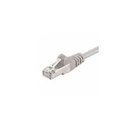 M-CAB - Câble réseau - RJ-45 (M) pour RJ-45 (M) - 50 cm - SF/UTP - CAT 5e - gris