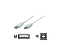 LogiLink Câble USB M-CAB CU0007 – USB 2.0, USB A mâle vers USB B mâle, 1,8 m, gris