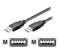 M-CAB - Câble USB - USB type A (M) pour USB type A (M) - USB 3.0 - 3 m - noir