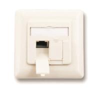 M-CAB CAT 6 Surface Modular Outlet・2 x RJ45・2 x RJ-45・Blanc・ISO / IEC 11801 et EN50173・80 mm・8 (7006666)