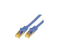 M-Cab - Cordon De Raccordement - Rj-45 (M) - Rj-45 (M) - 25 Cm - Sftp, Pimf - Cat 7 - Moulé, Sans Crochet, Sans Halogène - Bleu