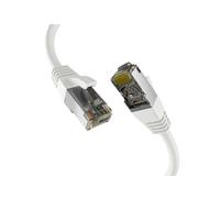 M-Cab EC020200316 : Câble réseau Cat8.1 S/FTP (S-STP) 5m, RJ-45 mâle, Contacts or, 40000 Mbit/s, 2000MHz, PoE, Cuivre AWG 26/7, LSZH, Blanc