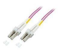 M-CAB LWL - Cordon de raccordement - LC multi-mode (M) pour LC multi-mode (M) - 15 m - fibre optique - duplex - 50 / 125 microns - OM4 - violet