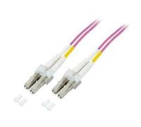 M-CAB LWL - Cordon de raccordement - LC multi-mode (M) pour LC multi-mode (M) - 7.5 m - fibre optique - duplex - 50 / 125 microns - OM4 - violet