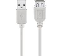 M-CAB - Rallonge de câble USB - USB (M) pour USB (F) - USB 2.0 - 5 m - gris