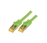 M-CAB RAW - Câble réseau - RJ-45 (M) pour RJ-45 (M) - 25 cm - SFTP, PiMF - CAT 7 - sans halogène, moulé, sans crochet - vert