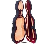 M-Case Mousse Étui pour Violoncelle 4/4 Classic Bleu Marine, Bordeaux - Beige