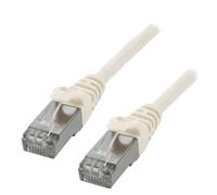 M ordon de raccordement - RJ-45 (M) pour RJ-45 (M) - 20 m - paire torsadée écrantée (F/UTP) - CAT 6 - moulé, sans crochet, bloqué - blanc