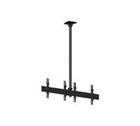 Multibrackets M Ceiling Mount Pro MBC2X1U - Kit de montage (plaque fourreau plafonnière, étrier de fixation pour perche, cache pour fixation au plafond, 4 bras d'inclinaison, 2 tuyaux d'extension (1,5