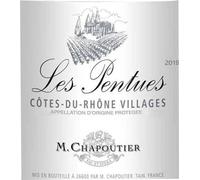 M. Chapoutier Les Pentues 2021 Côtes du Rhône Villages Bio - Vin rouge de la Vallée du Rhône