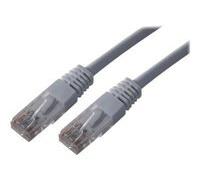 MCL Samar Cordon de raccordement Eco RJ-45 mâle vers mâle 3 m UTP CAT5e moulé, bloqué gris