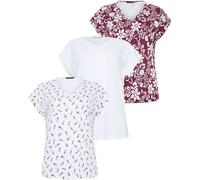 M & Co Lot de 3 t-shirts M & Co en coton à manches cultivées