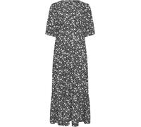 M & Co M & Co Black Ditsy Floral Print Short Sleeve Midi Dress Black 10