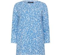 M & Co M & Co Blue Ditsy Floral Cotton Top