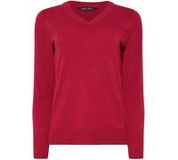 M & Co M & Co Red V-Neck Basic Jumper