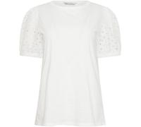 M & Co M & Co White Broderie Puff Sleeve T-Shirt