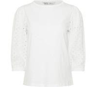 M & Co M & Co White Petite Broderie Puff Sleeve Top