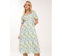 M & Co M & Co Yellow Petite Ditsy Floral Wrap Dress Yellow 40petite