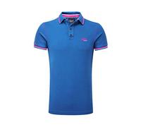 M.Conte - Romano - Polo à manches courtes - En coton piqué extensible - Pour homme - Modèle à motifs amusants ou unis - Bleu roi - Tailles S, M, L, XL, XXL, 4XL - Gri