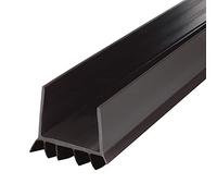 M-D Building Products Cinch® 43337 Joint de bas de porte de maison en vinyle en forme de U, facile à installer et résistant aux intempéries, bloque les courants d'air, efficace, 91,4 cm, marron