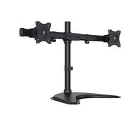 M Deskstand Basic Dual - Kit de montage (support de montage pour bureau) - pour 2 écrans LCD - acier, aluminium de haute qualité - noir - Taille