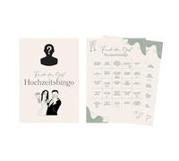 M Diagne Lot de 25 cartes de bingo de mariage, quiz de mariage, jeux de mariage pour invités à apprendre à connaître au format A5, cadeau de mariage (bingo de mariage)
